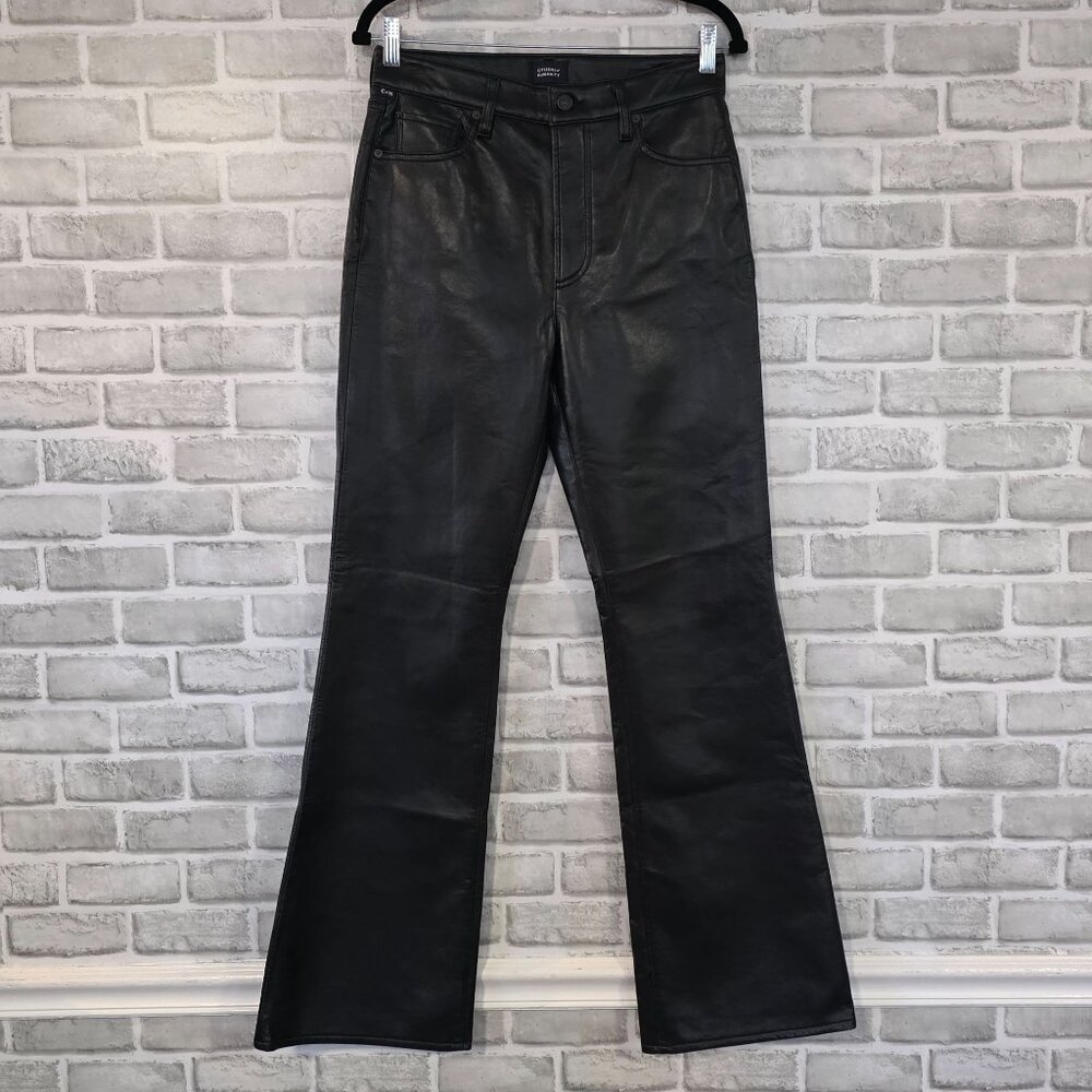 Citizens of Humanity Recycled Leather Lilah Pant Black NEW $488 Quiet Luxury 27